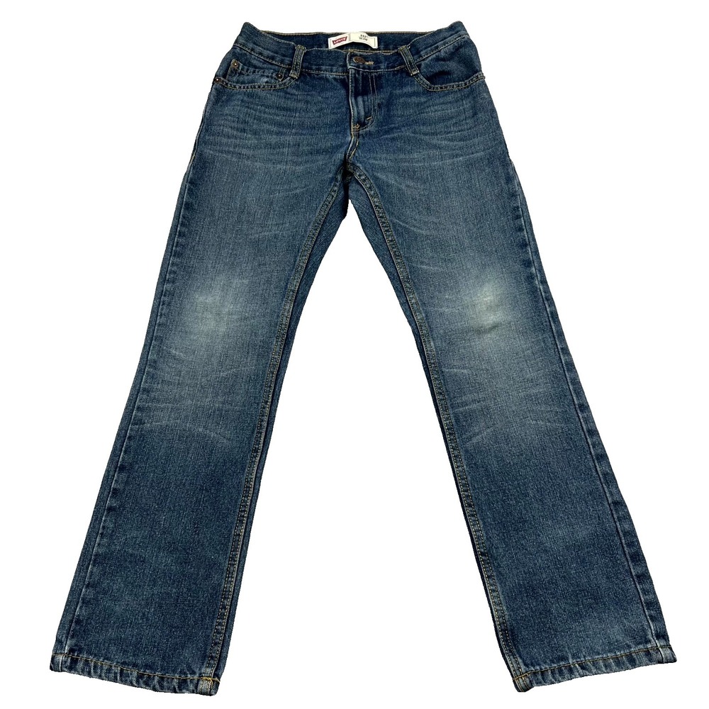 VTG Y2K Levis 511 Jeans Women 16 Blue Denim Slim Fit Straight Leg Whisker Fade